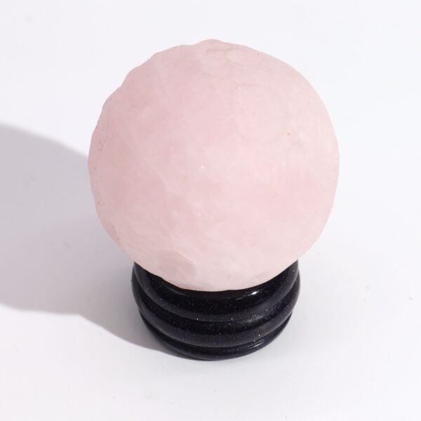 Second image of 1x Planeta de Cuarzo Rosa con Soporte Solar (VÉNUS) - 40mm