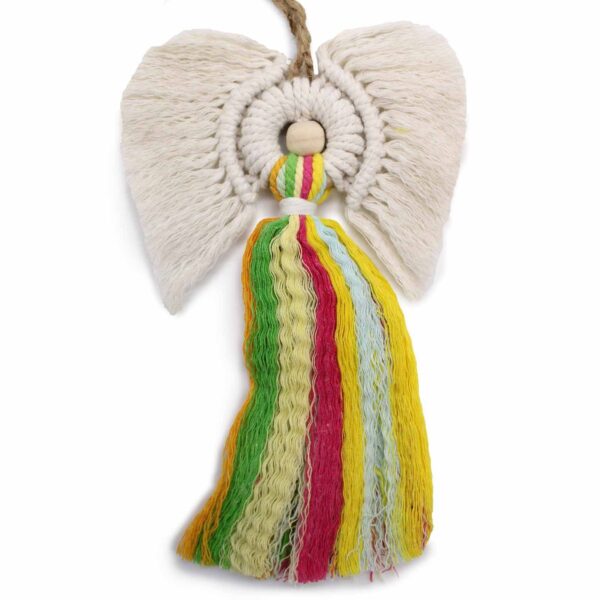 Second image of Macrame Angel - Arcoiris