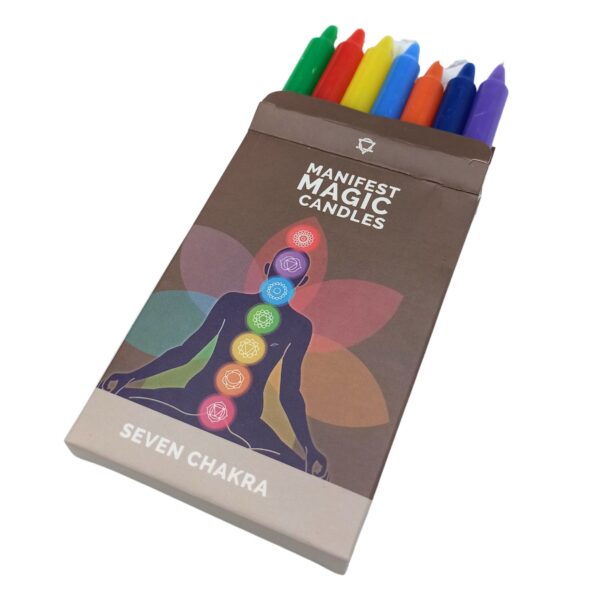 Second image of Velas del Manifiesto de los Siete Chakras (paquete de 7)