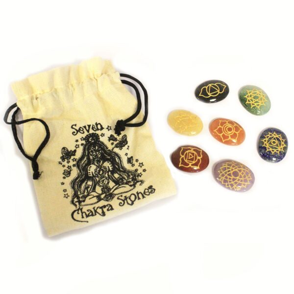 Second image of Piedras Chakra Grandes Set ( Forma Ovalada )