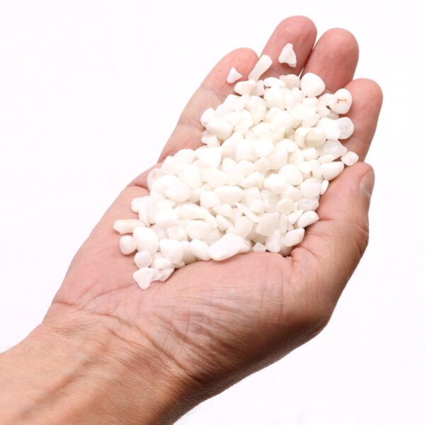 Second image of White Quartz Gemstone Chips Bulk - 1KG