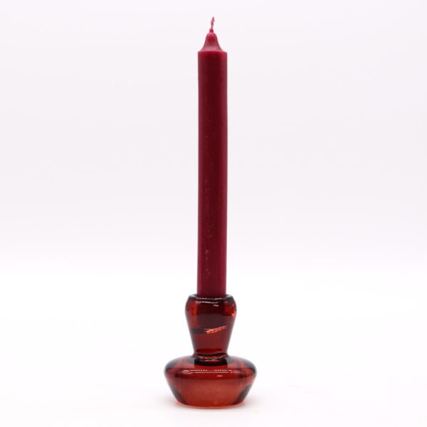 Second image of Portavelas reversible con diseño de seta para cena / vela de té - Rojo Vampiro