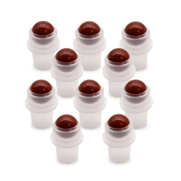 Second image of Punta de rodillo de piedras preciosas para botella de 5 ml - Red Jasper