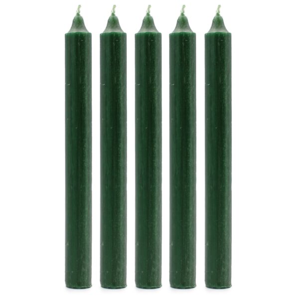 Second image of Velas a Granel de Color Sólido - Verde Acebo Rústico - Paquete de 10
