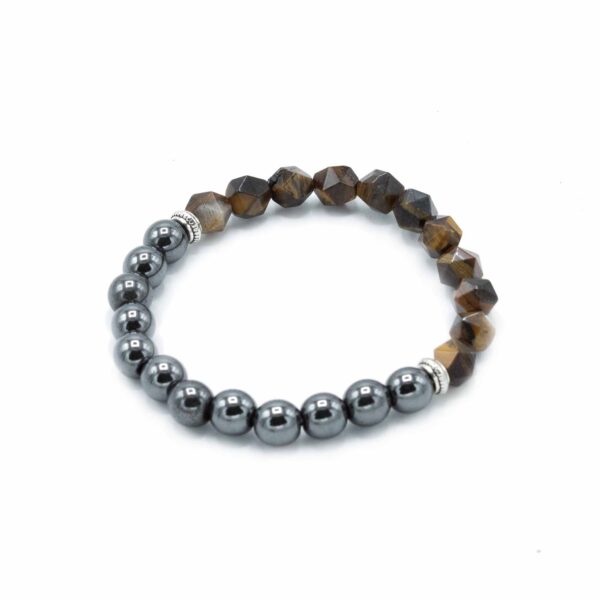 Second image of Pulsera de Piedra Preciosa Tallada - Ojo de Tigre Magnético