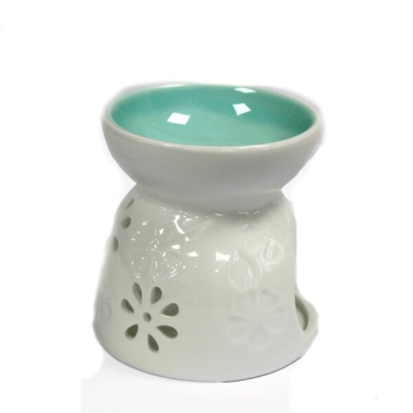 Second image of Quemador aceite clásico -  Floral y Azul