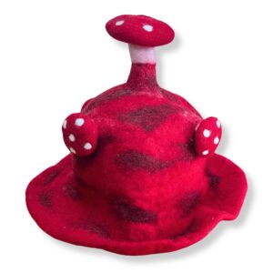 Sombrero de hongo de fieltro - Rush To The Head Rojo