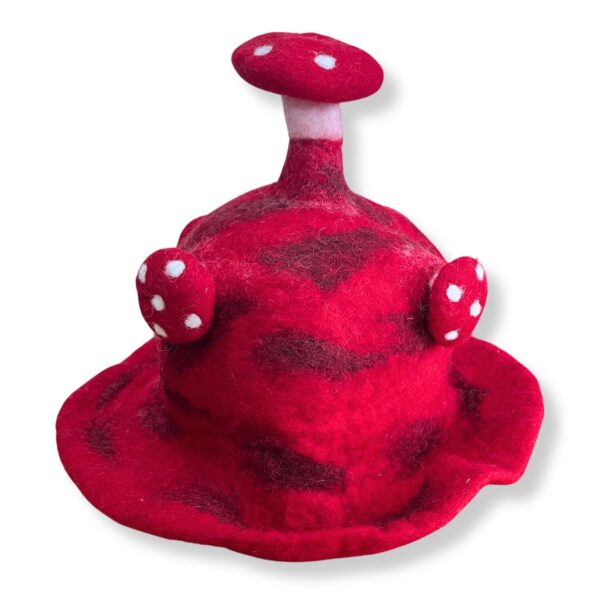 Sombrero de hongo de fieltro - Rush To The Head Rojo