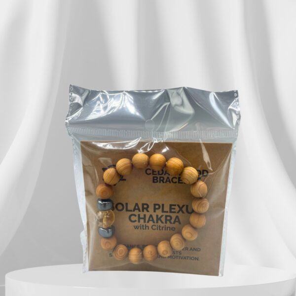 Second image of Pulsera de Cedro - Chakra Solar - Citrino