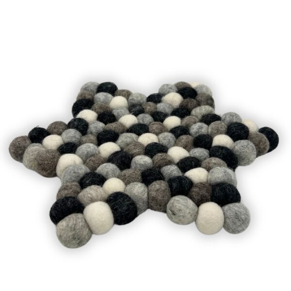 Second image of Tapete central de fieltro con forma de estrella (38 x 18 cm, color gris multicolor)