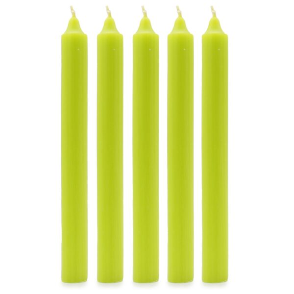 Second image of Velas a granel de color sólido - Verde lima rústico - Paquete de 10