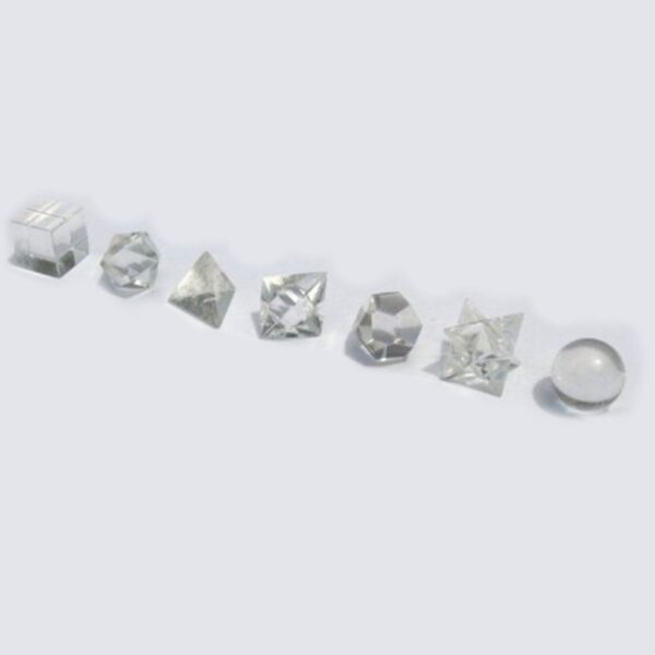 Second image of Juego geométrico de siete piezas de cristal