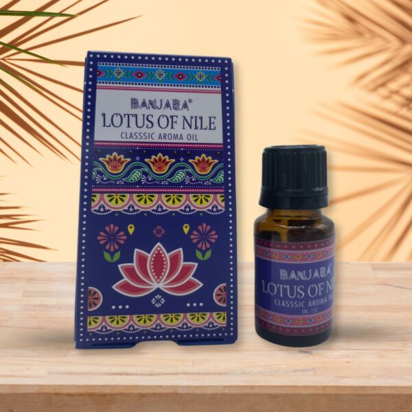 Second image of Aceite con fragancia de la India Banjara 10ml - Loto del Nilo