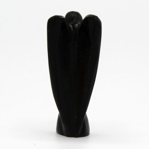 Second image of Ángel de piedra preciosa tallada a mano - ágata negra