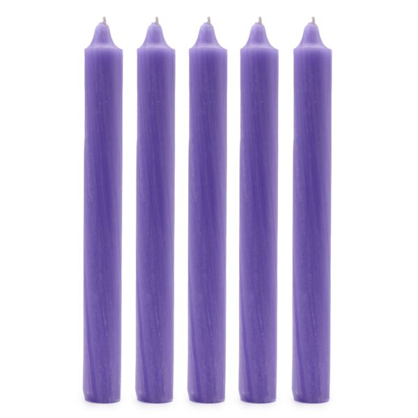Second image of Velas a Granel de Color Sólido - Lila Rústica - Paquete de 10