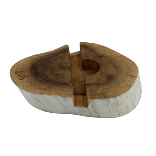 Second image of Lrg Gamal Wood Phone Holder - Whitewash