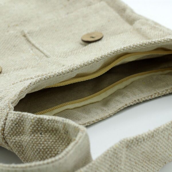 Second image of Bolso de Dos Bolsillos Tonos Naturales - Natural - Mediana
