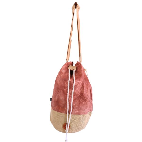Second image of Mochila 100% Natural - Efecto Lavado Terracota - Hamsa
