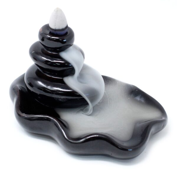 Second image of Quemador de incienso de flujo inverso: piedras grandes en la piscina