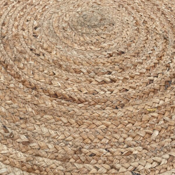 Second image of Alfombra redonda de yute suave 90 cm