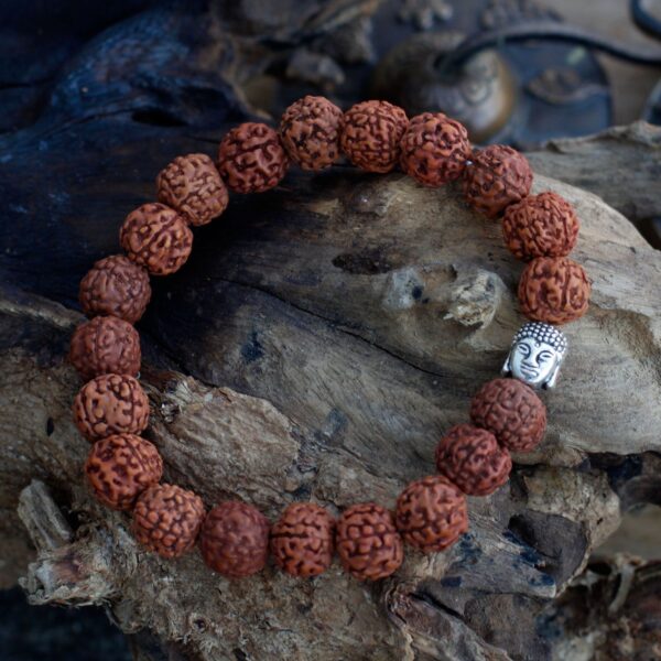 Second image of Rudraksha Brazalete de Buda Japa Mala - Natural