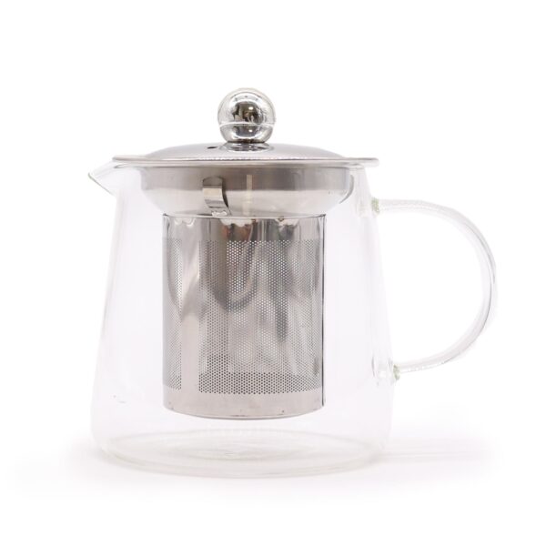 Tetera con infusor de vidrio - Forma de petaca - 350ml