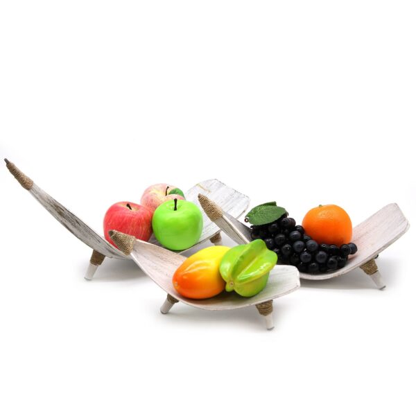 Second image of Juego de fruteros de hoja de coco - Blandeado