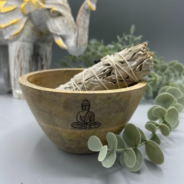 Second image of Cuenco de Madera para Ofrendas y Rituales - Buda - 11x7cm