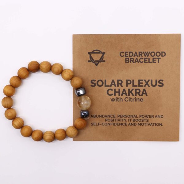 Second image of Pulsera de Cedro - Chakra Solar - Citrino