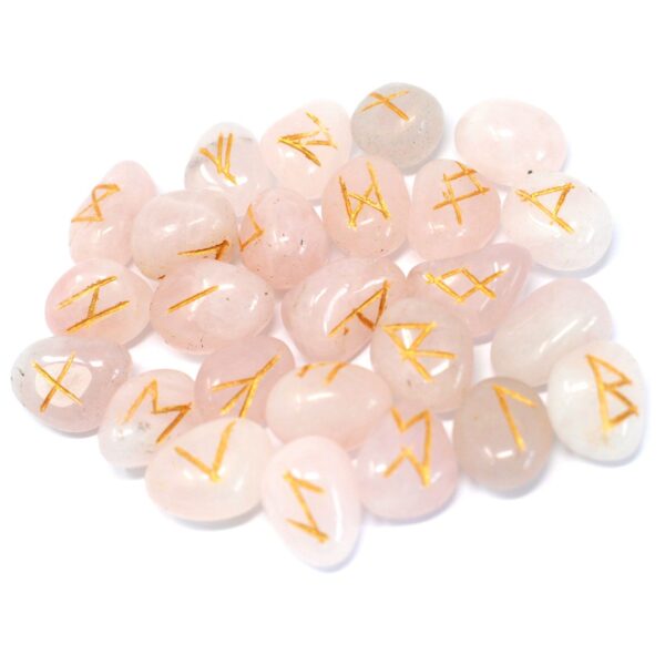 Second image of juego de Runa de la India en bolsas - Cuarzo rosa
