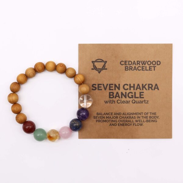 Second image of Pulsera de Cedro - 7 chakras