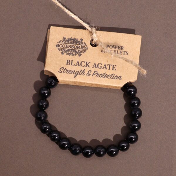 Second image of Brazalete de Energía - Ágata negra