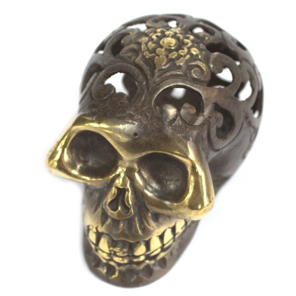 Second image of Calavera vintage de latón - Lrg