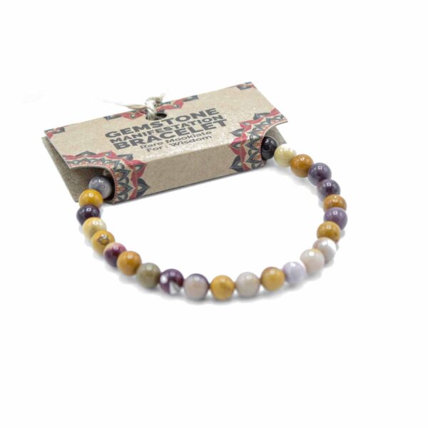 Second image of Pulsera de manifestación de piedras preciosas - Mookiate raro - Sabiduría