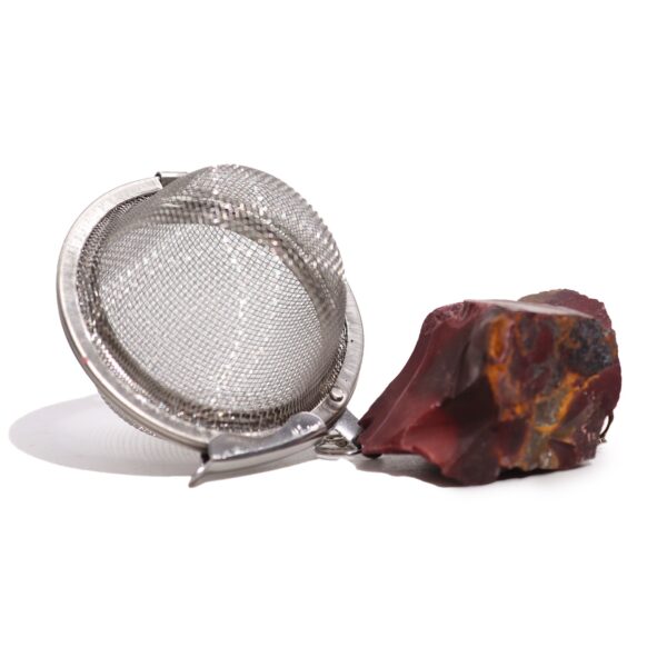 Second image of Colador de té de piedras preciosas de cristal crudo - Mookaite