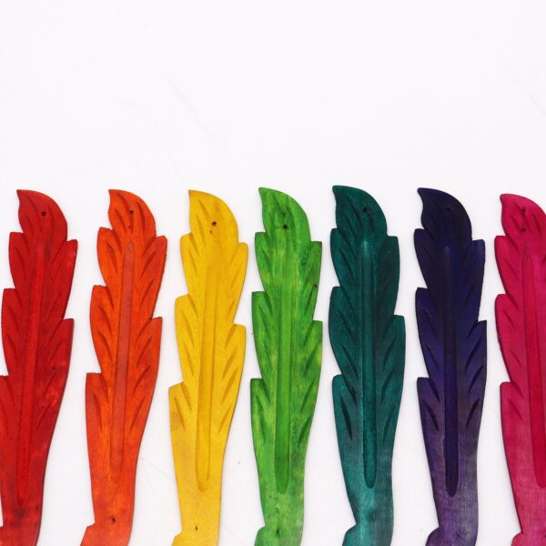 Second image of Leaf Coloured Ashcatcher 10" - Mango Wood