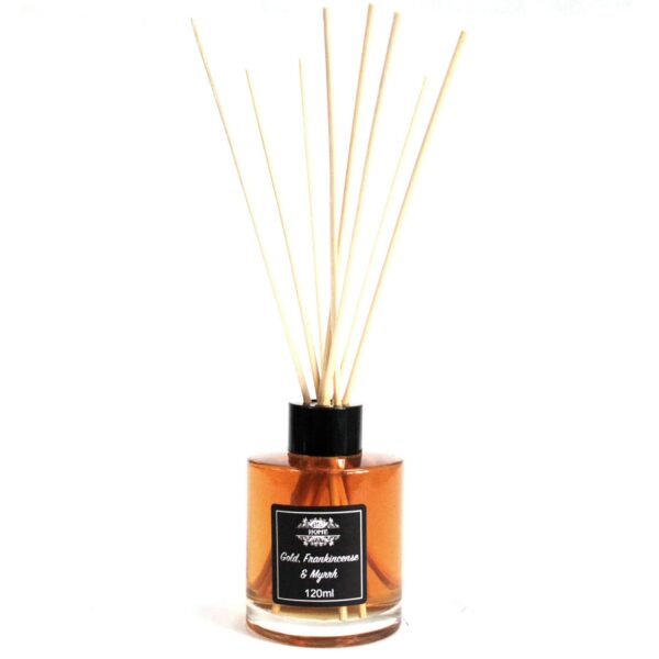 Second image of Difusor aromático 120ml - oro, incienso y mirra