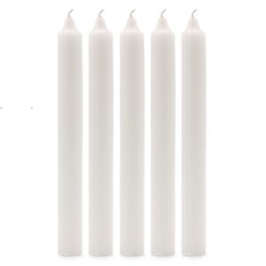 Velas a Granel de Color Sólido - Blanco Rústico - Paquete de 10