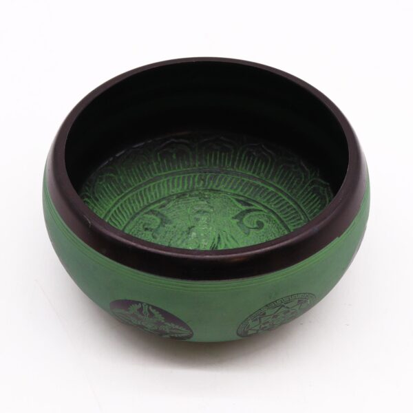 Second image of Cuenco tibetano en polvo de tierra - Buda Mandala - 16 cm