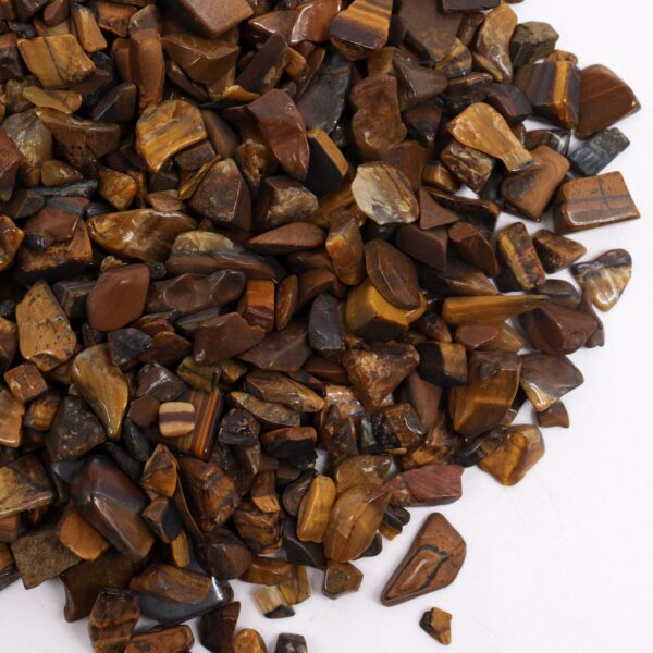 Second image of Tiger Eye Gemstone Chips Bulk - 1KG
