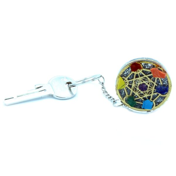 Second image of Llavero de poder de orgonita - 7 Chakras