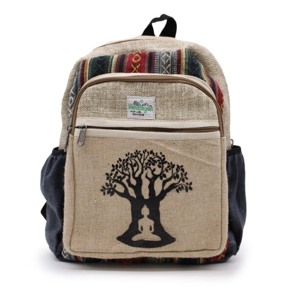 Second image of Mochila Pequeña De Cáñamo - Bohdi Tree Design