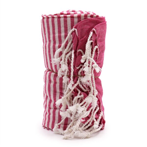 Second image of Toalla Pareo de Algodón - 100x180 cm - Rosa Calido