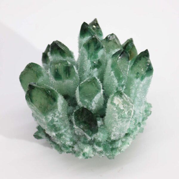 Second image of Racimo de Cuarzo Natural Artesanal - Cuarzo Fantasma Verde (aprox 250-300gm 8cm)