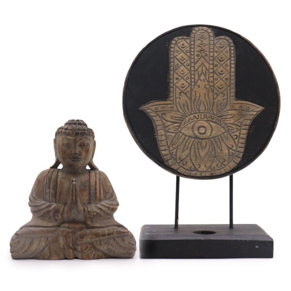 Second image of Buda Feng Shui Set - Hamsa - Gris