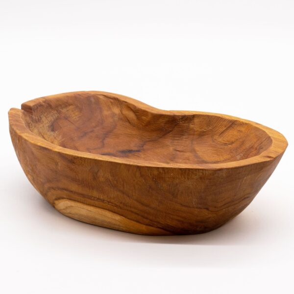 Second image of Frutero natural de madera de teca - 31x22x8cm
