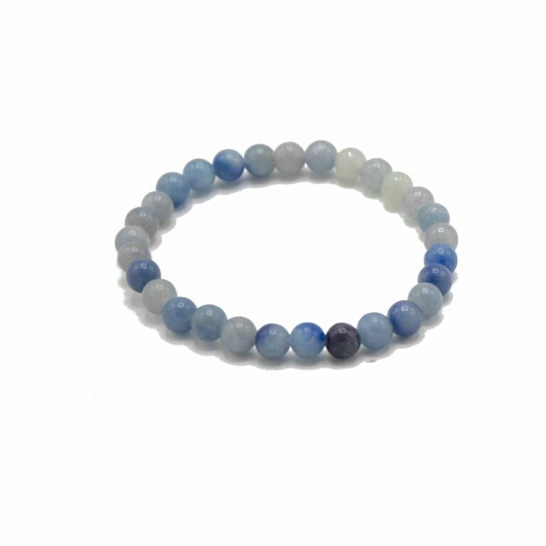 Pulsera de Manifestación de Piedras Preciosas - Ágata de Encaje Azul - Independencia