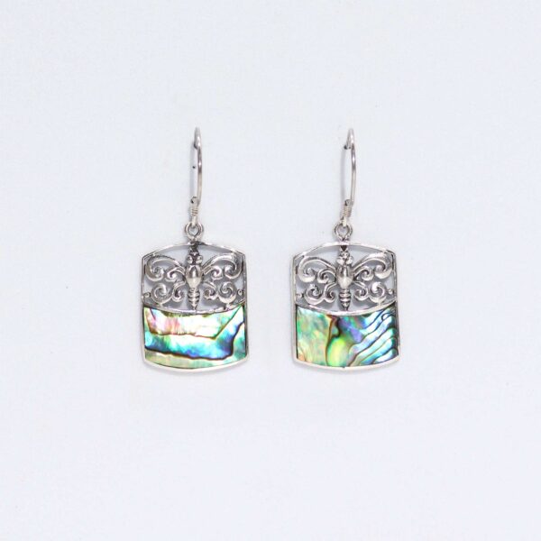 Second image of Pendientes de Concha y Plata - Libélula - Abalón