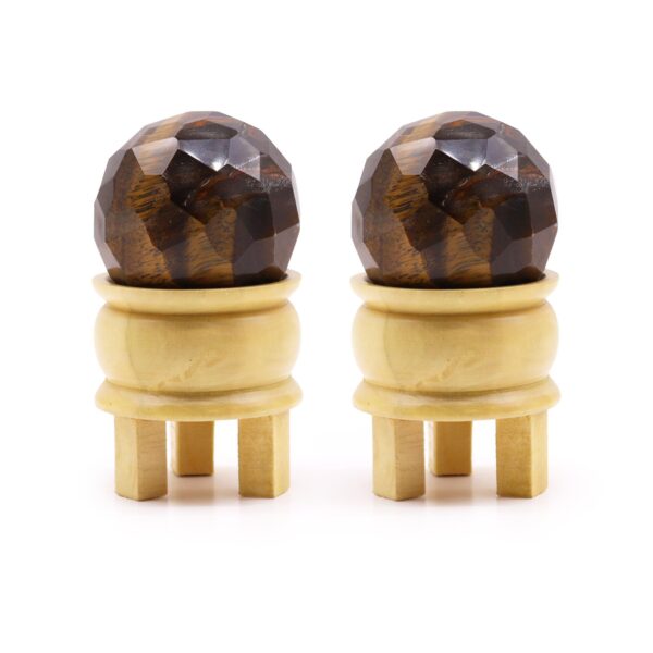 Second image of Bola Curativa de Piedras Preciosas y soporte - Ojo de tigre