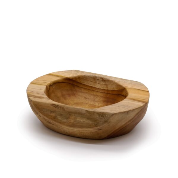 Second image of Cuenco grande de madera de teca con forma natural - 25x7cm